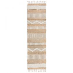 Tapis en jute à reliefs crème Medina naturel