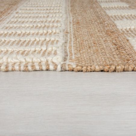 Tapis en jute à reliefs crème Medina naturel Tapis en jute à reliefs crème Medina naturel