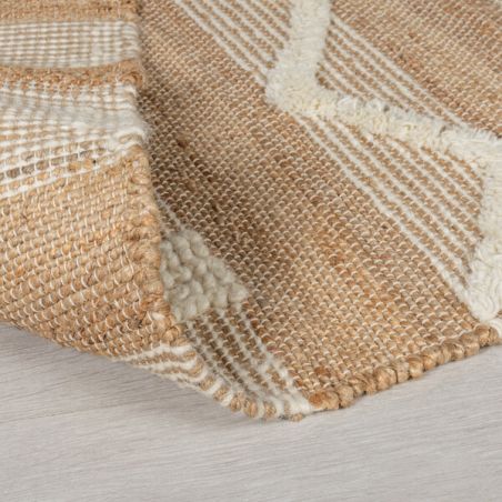 Tapis en jute à reliefs crème Medina naturel Tapis en jute à reliefs crème Medina naturel