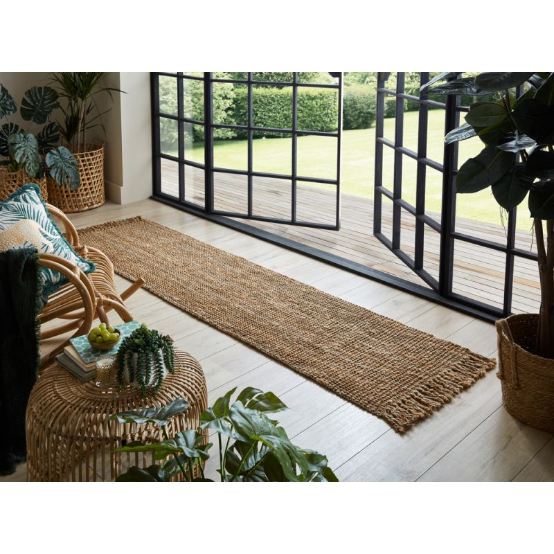 Tapis Indoor/outdoor en jute Sarita Boucle naturel