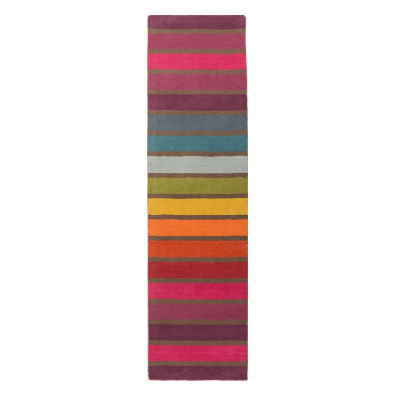 Tapis de couloir coloré en pure Laine Multicolore Candy