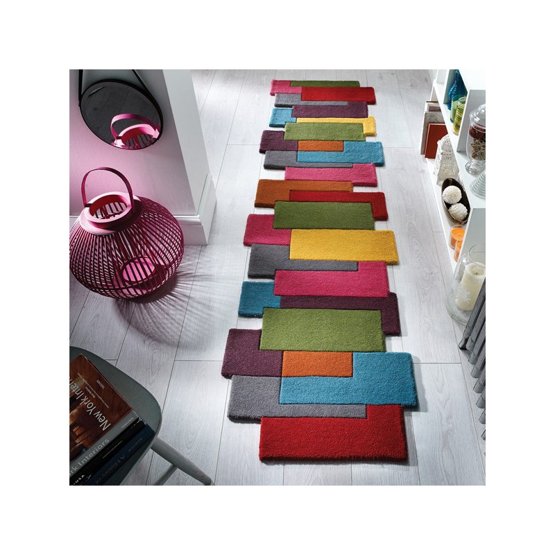 Tapis design Collage déstructuré 100% laine Multicolore par Flair Rugs