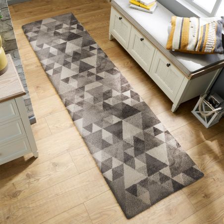 Tapis Design Géométrique Gris et Ivoire Dakari Nuru Tapis Design Géométrique Gris et Ivoire Dakari Nuru