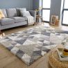 Tapis Design Géométrique beige et Gris Dakari Nuru
