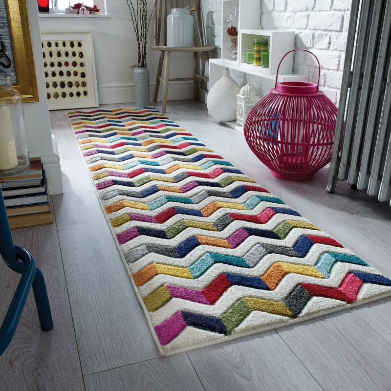 Tapis couloir entree Multicolore Bolero