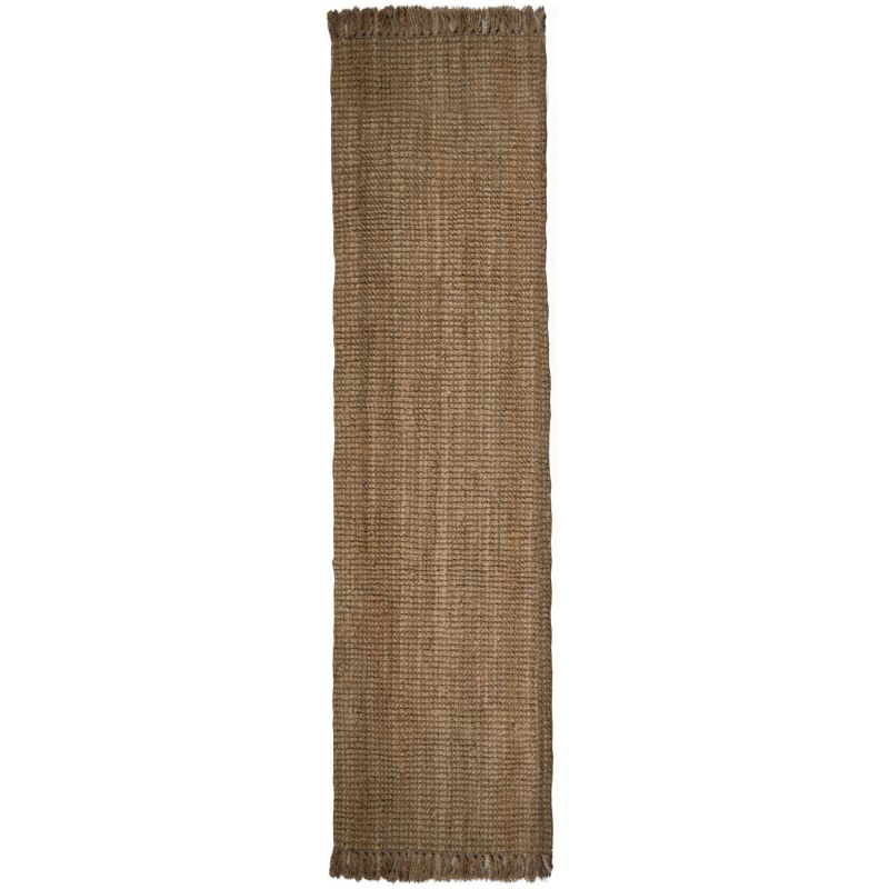 Tapis de couloir en jute Sarita Boucle naturel