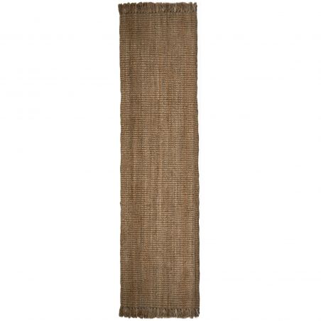 Tapis de couloir en jute Sarita Boucle naturel