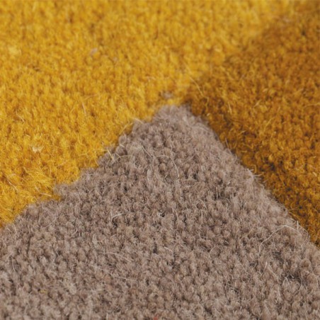 Tapis moderne Collage déstructuré en laine Ocre Jaune par Flair Rugs Tapis moderne Collage déstructuré en laine Ocre Jaune par Flair Rugs