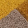 Tapis moderne Collage déstructuré en laine Ocre Jaune par Flair Rugs