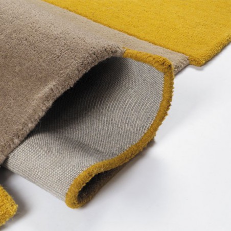 Tapis moderne Collage déstructuré en laine Ocre Jaune par Flair Rugs Tapis moderne Collage déstructuré en laine Ocre Jaune par Flair Rugs