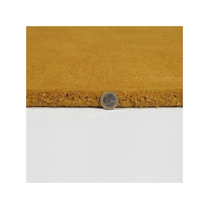 Tapis moderne Collage déstructuré en laine Ocre Jaune par Flair Rugs