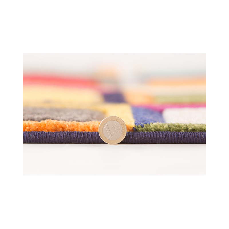 Tapis Cubes en laine multicolore Wlatz par Flair Rugs