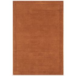 Tapis Contemporain Terracotta en Laine Uni York