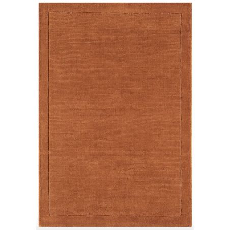 Tapis Contemporain Terracotta en Laine Uni York 