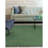 Tapis de salon classique Uni Vert Sapin en Laine York