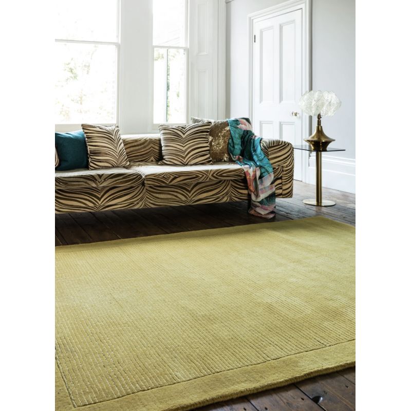 Tapis classique Uni Moutarde en Laine York
