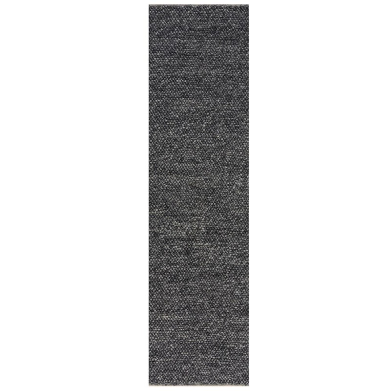 Tapis DESIGN Minerals en laine effet bulles Gris anthracite produit couloir runner