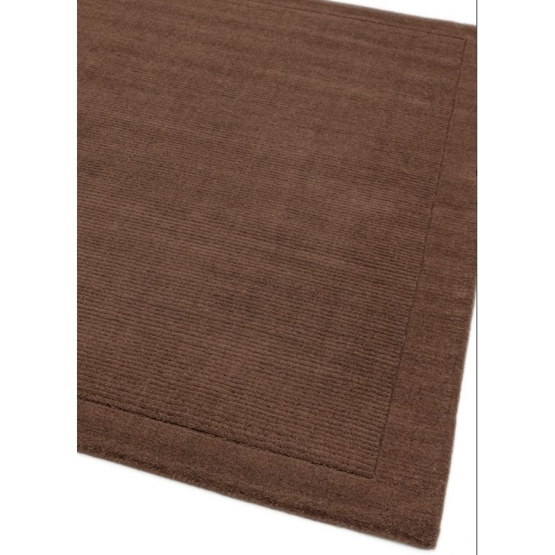 Tapis de salon Contemporain Chocolat en Laine Uni York 