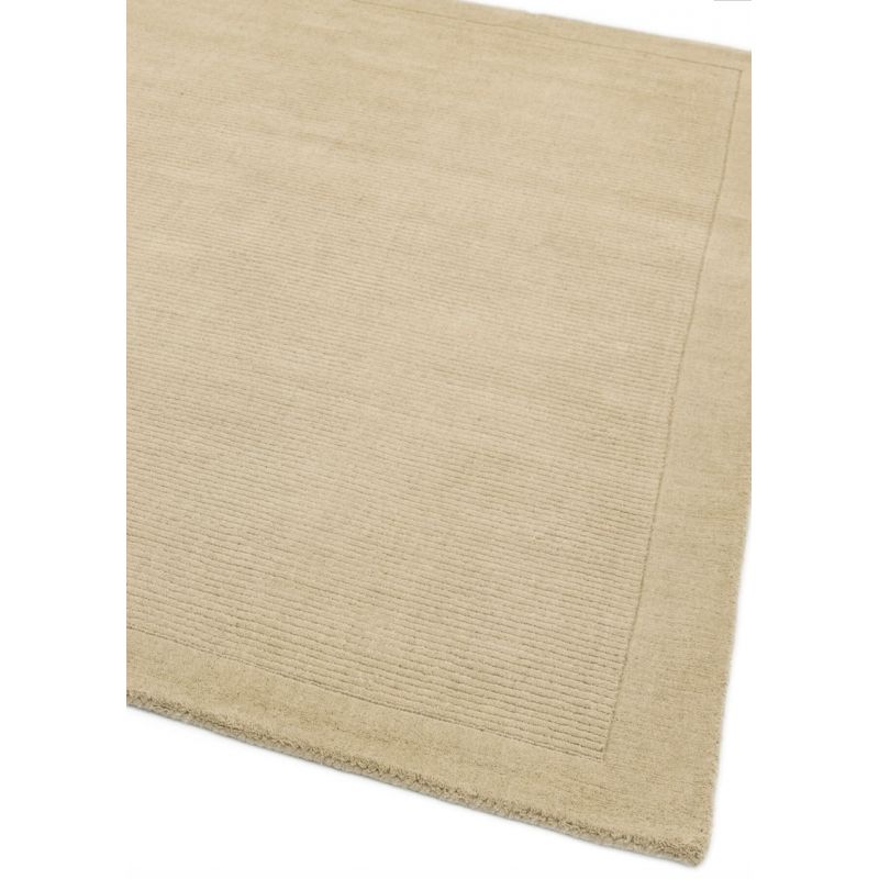 Tapis de salon Contemporain Uni Beige York en Laine