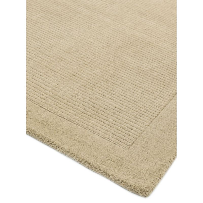 Tapis de salon Contemporain Uni Beige York en Laine