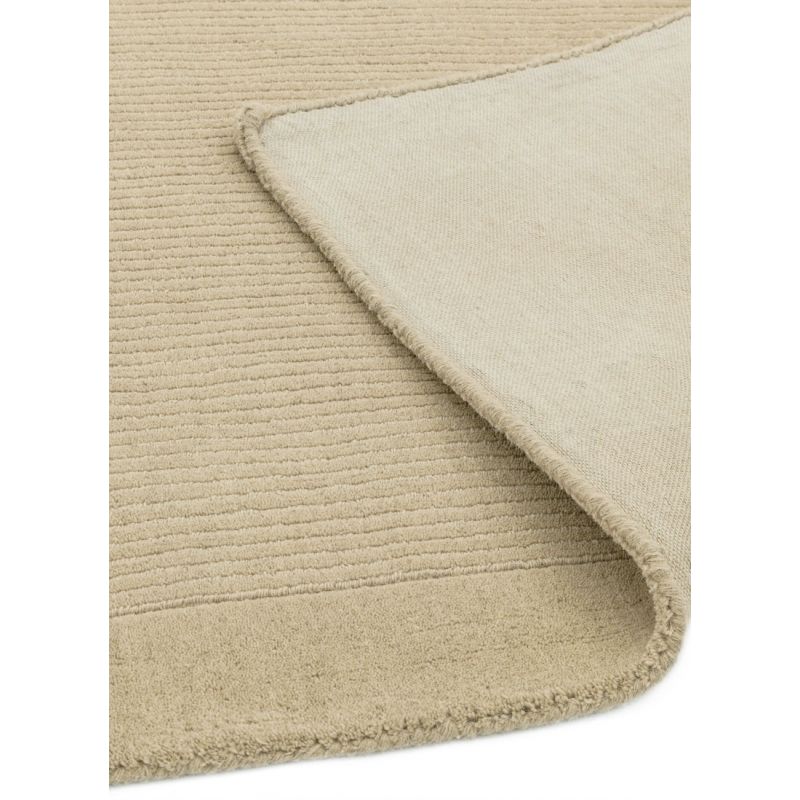 Tapis de salon Contemporain Uni Beige York en Laine