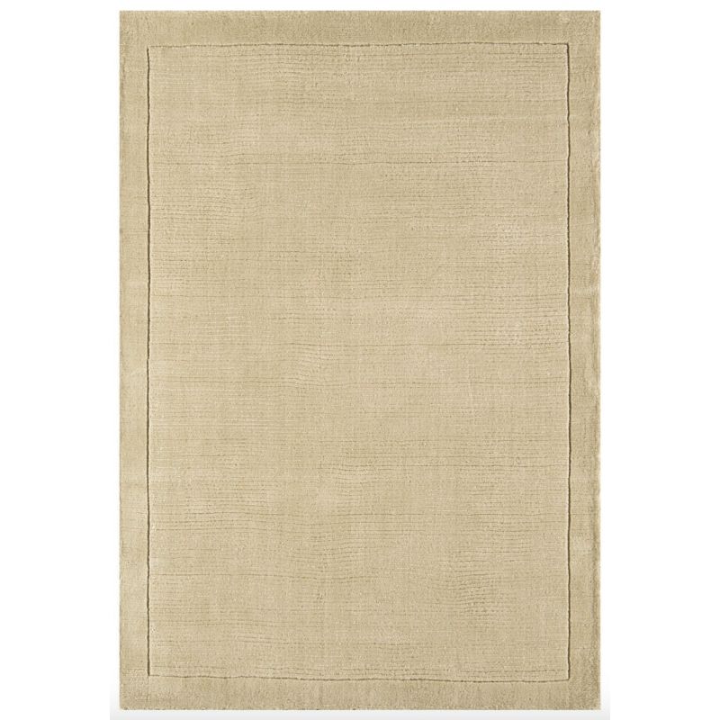 Tapis de salon Contemporain Uni Beige York en Laine