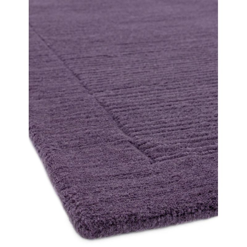 Tapis de salon Uni Violet Profond en Laine York 