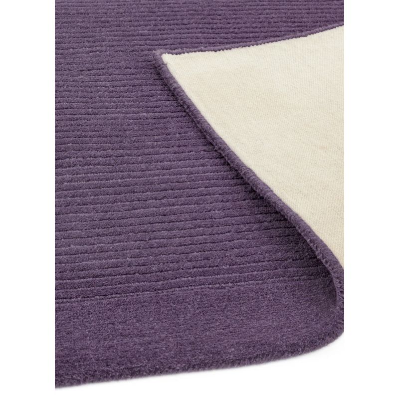 Tapis de salon Uni Violet Profond en Laine York 