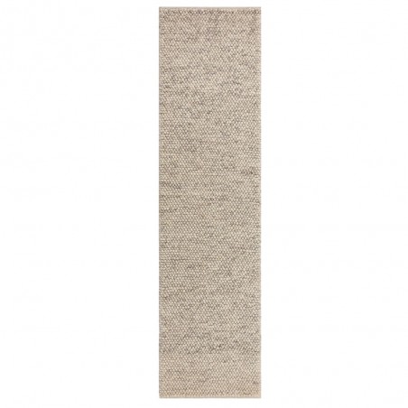 Tapis original Minerals en laine effet bulles Beige Gris Clair couloir