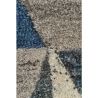Tapis pure laine motifs géométriques Asher bleu