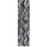 Tapis pure laine motifs géométriques Asher bleu