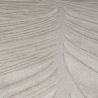 Tapis de salon en laine Lino Grey effet 3D relief feuilles zoom