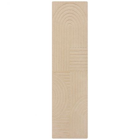 Tapis design 3D zen garden beige naturel