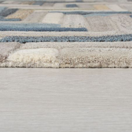 Tapis de couloir motifs Géométrique Moda bleu et gris Russo Tapis de couloir motifs Géométrique Moda bleu et gris Russo