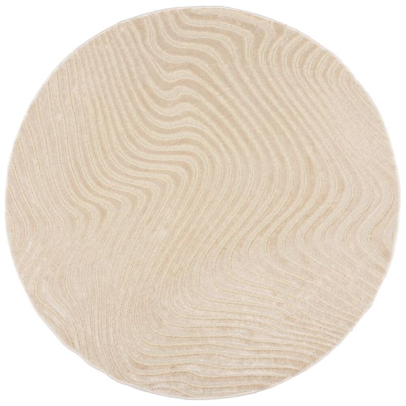 Tapis de salon en laine et viscose Channel Ivoire