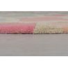 Tapis coloré Rond en pure Laine rose bleu Rosella