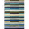 Tapis de salon géométrique pure laine Piano vert multicolore