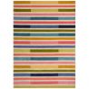 Tapis de salon géométrique pure laine Piano rose multicolore