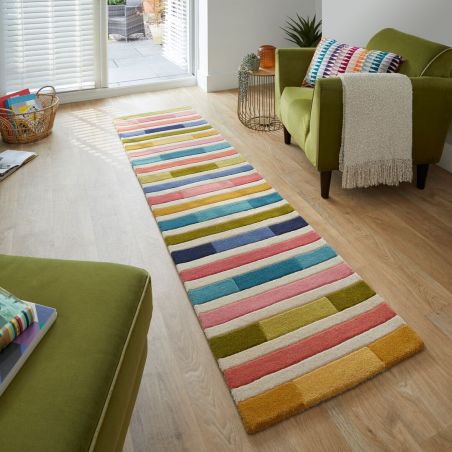 Tapis de salon géométrique pure laine Piano rose multicolore Tapis de salon géométrique pure laine Piano rose multicolore