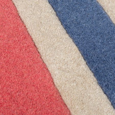 Tapis de salon géométrique pure laine Piano rose multicolore Tapis de salon géométrique pure laine Piano rose multicolore