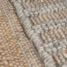 Tapis en jute à reliefs gris et beige Medina