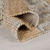 Tapis en jute à reliefs gris et beige Medina