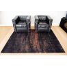 Tapis de Salon Design rectangulaire haut de gamme Mad Men Griff noir et cuivre