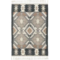 Tapis original kilim tissé main laine et coton Zanzibar