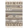 Tapis original kilim tissé main laine et coton Tanger Ivoire Beige marron