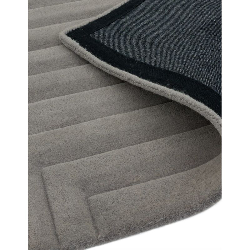 Tapis design original Motif 3D Pure laine nouvelle Zélande moderne Léna argent