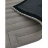 Tapis design original Motif 3D Pure laine nouvelle Zélande moderne Léna argent