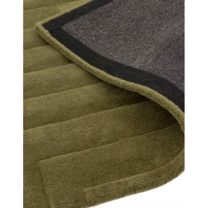 Tapis design original Motif 3D Pure laine nouvelle Zélande Léna vert