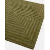 Tapis design original Motif 3D Pure laine nouvelle Zélande Léna vert