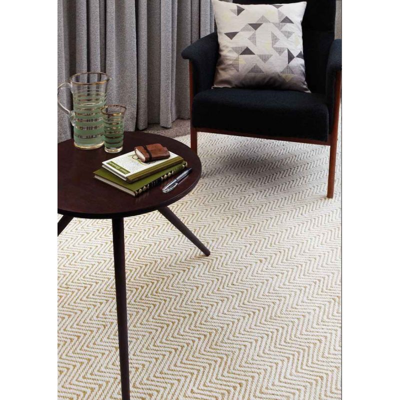 Tapis de salon à chevrons Beige Graphique